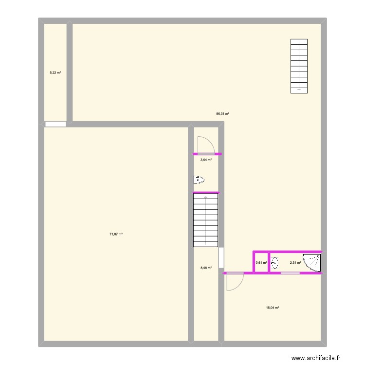 Houdreville. Plan de 8 pièces et 193 m2