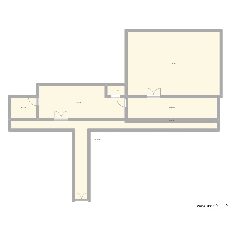 stage n2. Plan de 7 pièces et 137 m2