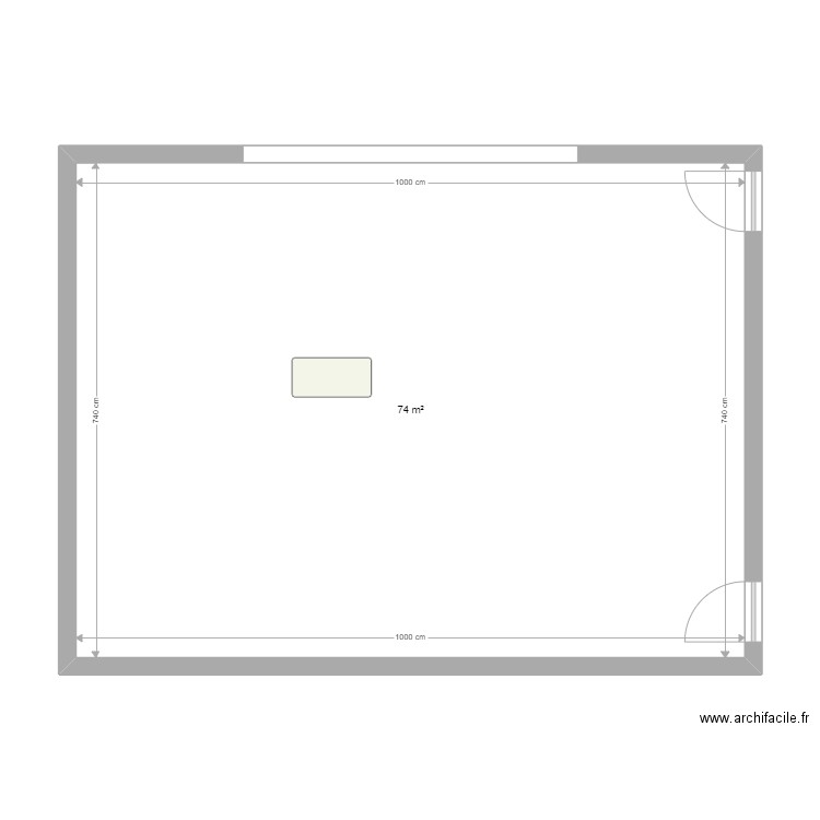 college loubet. Plan de 1 pièce et 74 m2