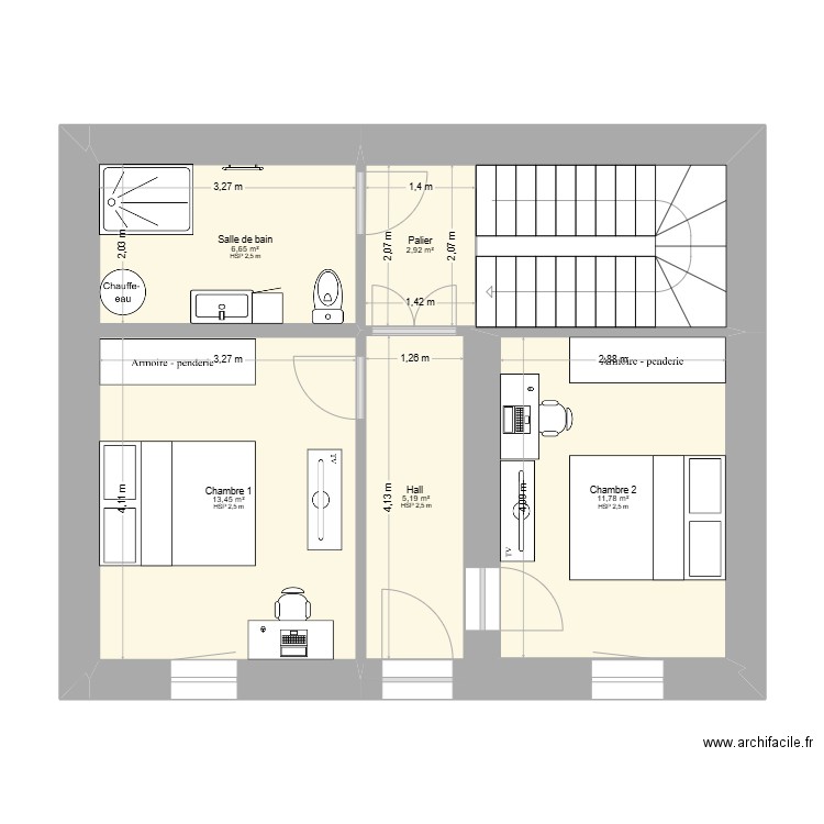 MONTREDON RDC. Plan de 5 pièces et 40 m2