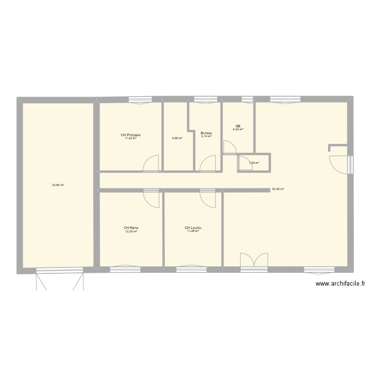 Syria. Plan de 9 pièces et 134 m2