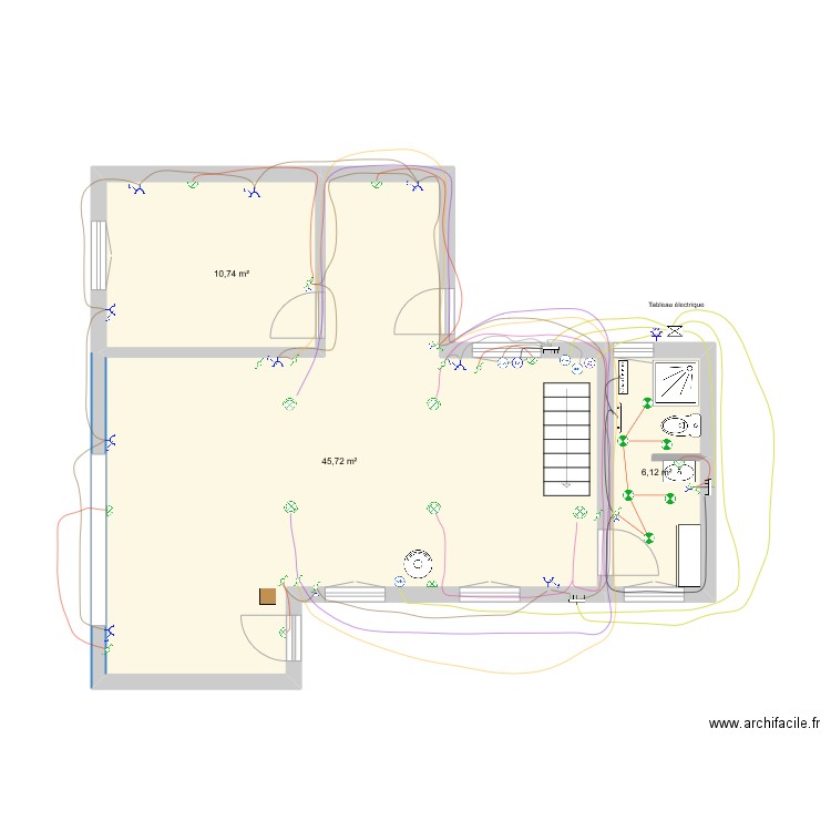 Chalet. Plan de 5 pièces et 127 m2