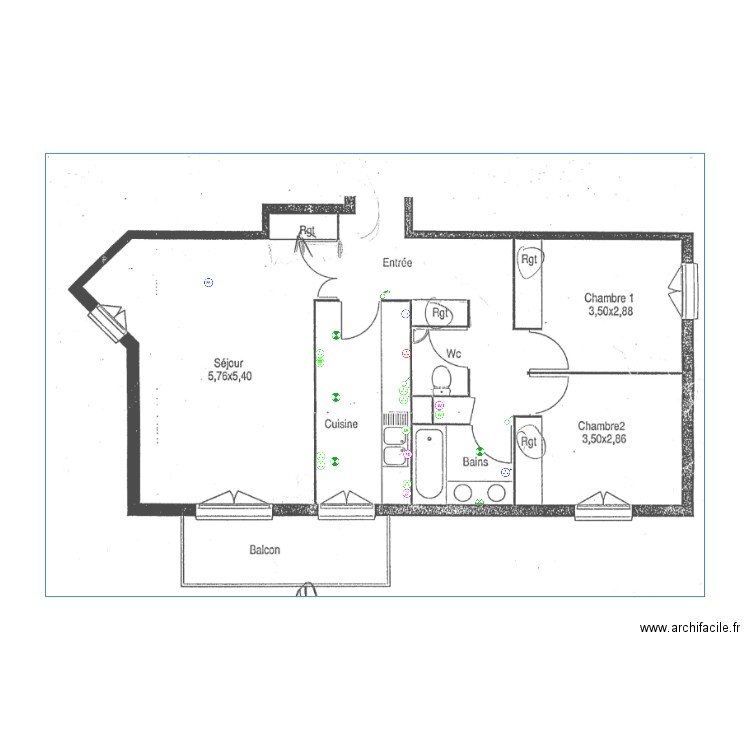 Cuisine. Plan de 0 pièce et 0 m2