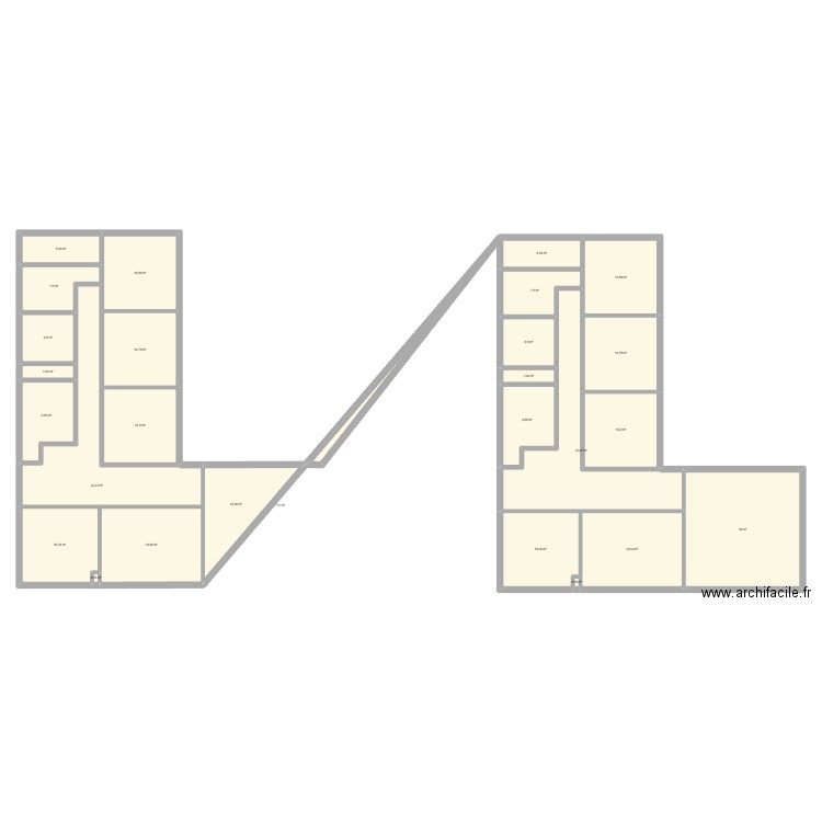 Maisons Saubens. Plan de 27 pièces et 341 m2