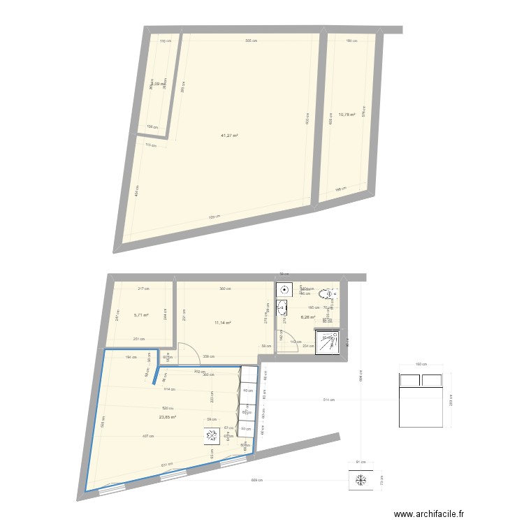 appart restant Vtest 7. Plan de 7 pièces et 103 m2