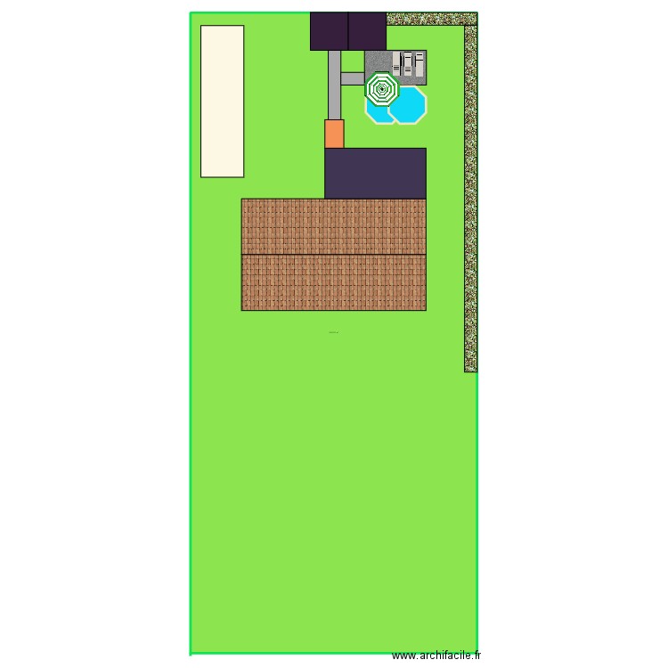 piscine. Plan de 1 pièce et 1146 m2