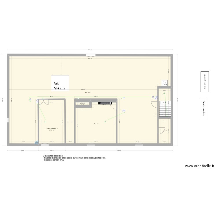 Platane R+2 new v2. Plan de 6 pièces et 208 m2