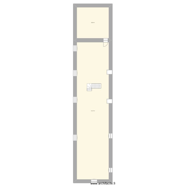 FAES. Plan de 2 pièces et 173 m2