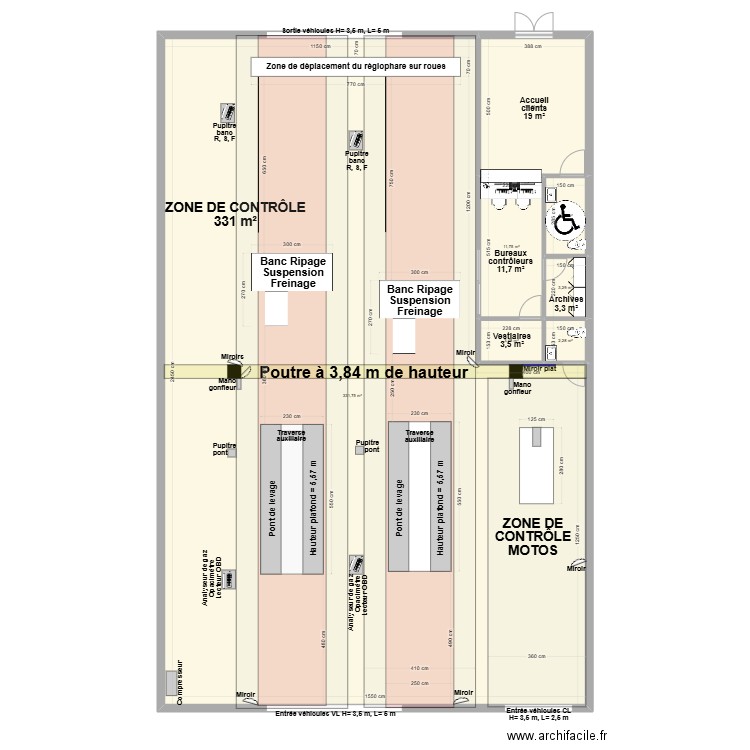 Projet CCT mixte VL/CL  déménagement MORDELLES. Plan de 7 pièces et 376 m2