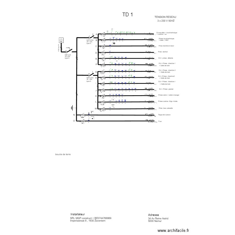 TABLEAU  . Plan de 0 pièce et 0 m2