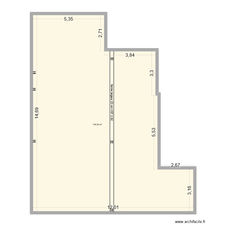 ATM Petfood Longué Jumelles ZAE Les Gats 49160. Plan de 1 pièce et 134 m2