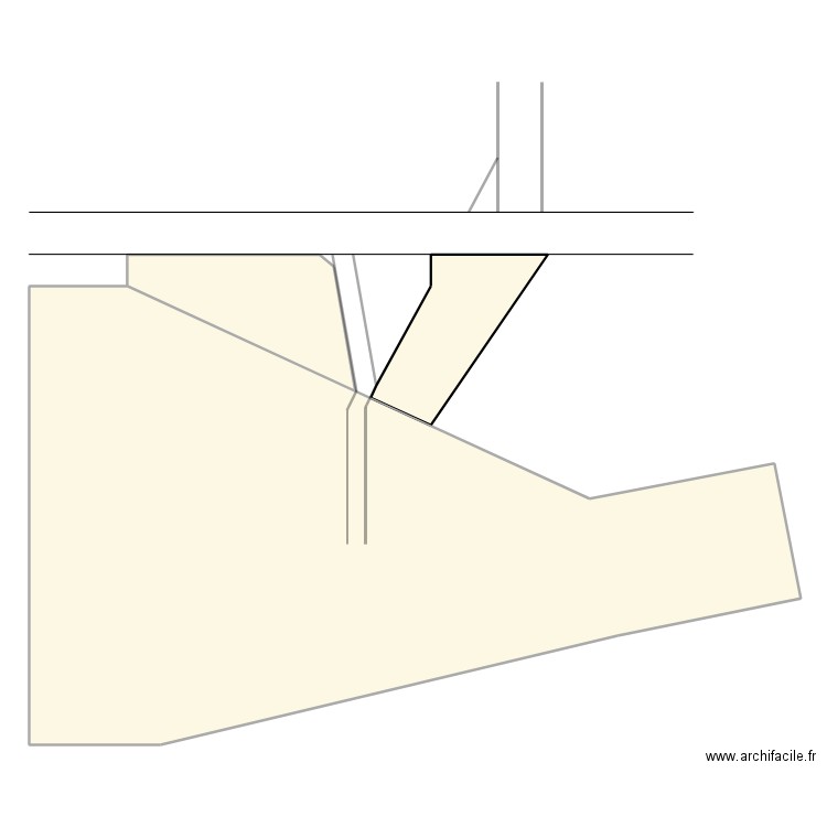 cariste vierge. Plan de 3 pièces et 344 m2