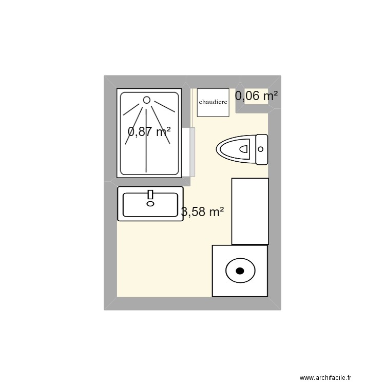 salle de bain. Plan de 0 pièce et 0 m2