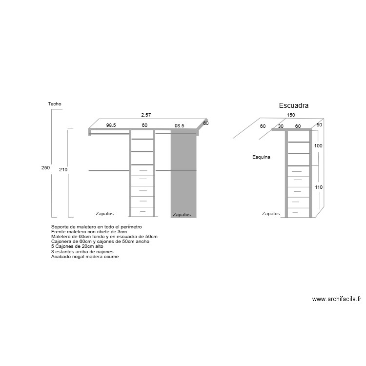 Vestidor 3a. Plan de 0 pièce et 0 m2