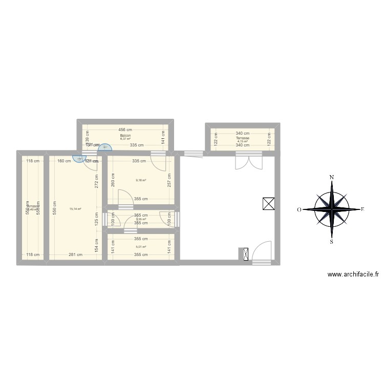 CASA. Plan de 7 pièces et 50 m2