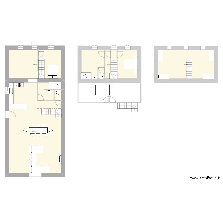 Jean 2. Plan de 6 pièces et 189 m2