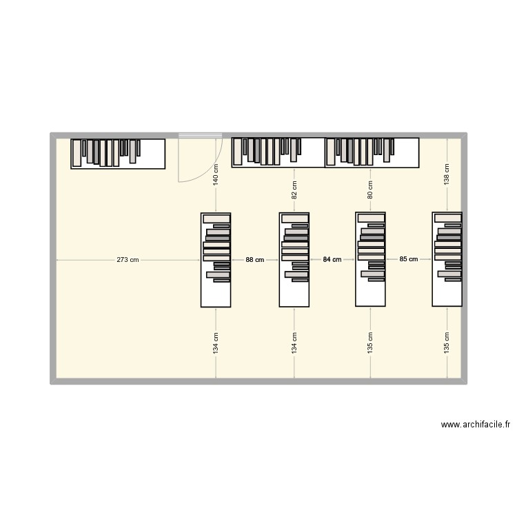 Media1. Plan de 1 pièce et 35 m2