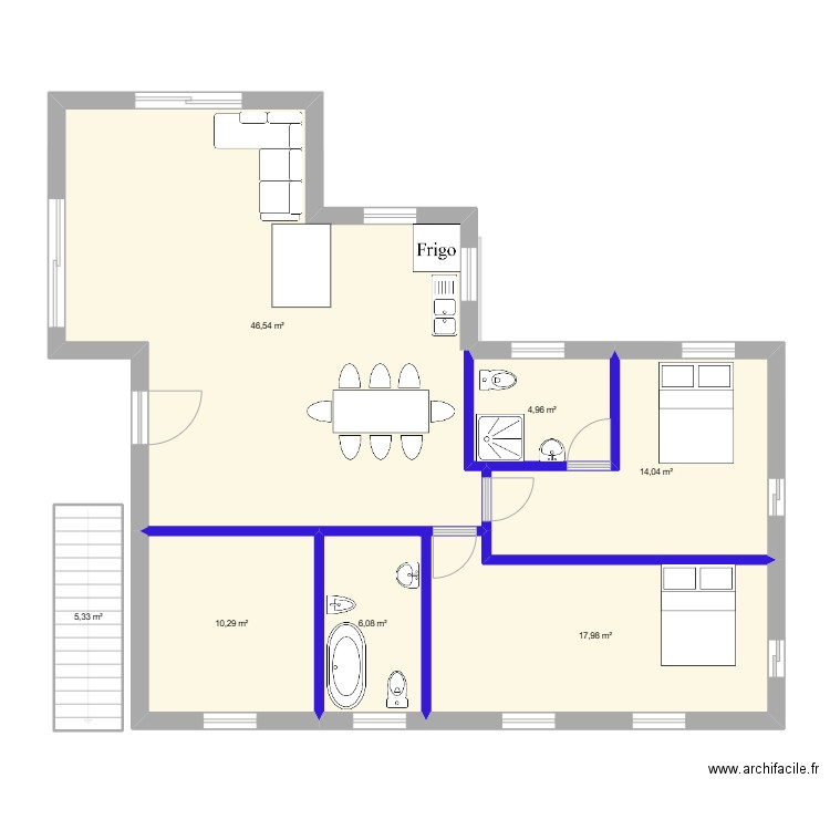 Casa de casar de palomero 6 REFORMA V2. Plan de 8 pièces et 201 m2