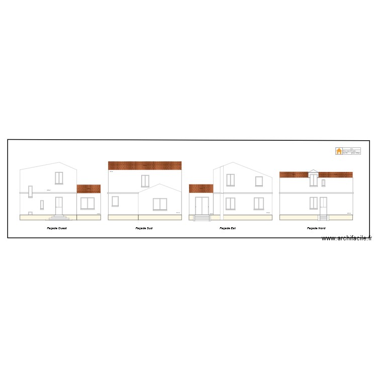 EDL - Toutes façades. Plan de 0 pièce et 0 m2