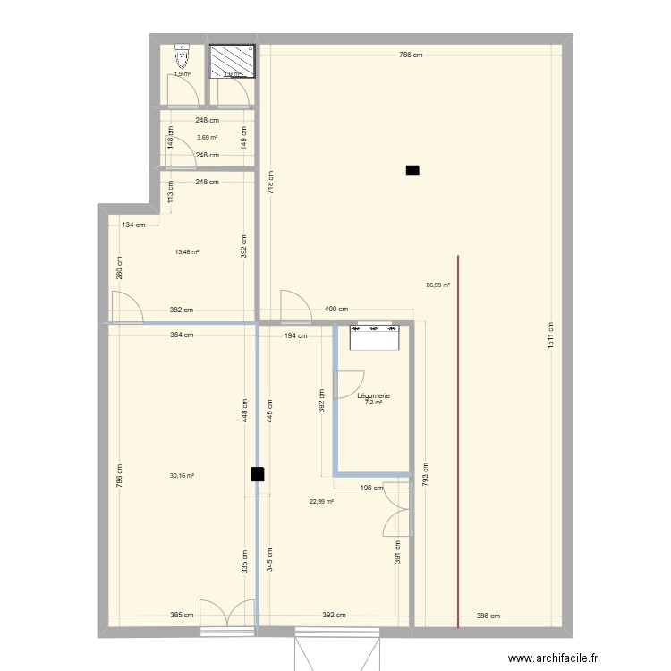 Plan Sidi Daoud. Plan de 8 pièces et 168 m2