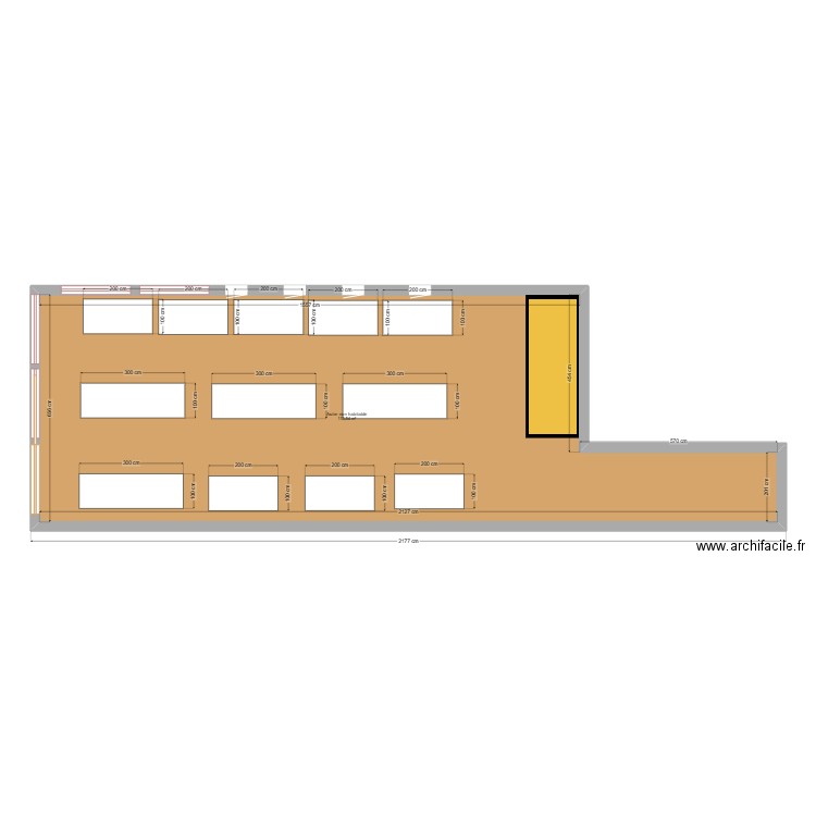 marché de noel. Plan de 1 pièce et 114 m2