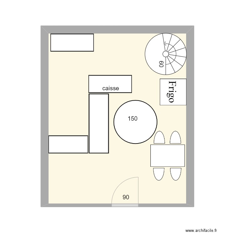 VAE caen. Plan de 1 pièce et 27 m2