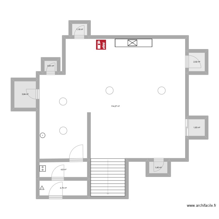 edificio calle pinto. Plan de 9 pièces et 135 m2