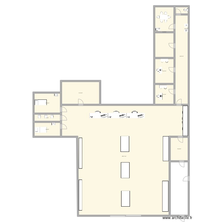 nocibé. Plan de 10 pièces et 414 m2