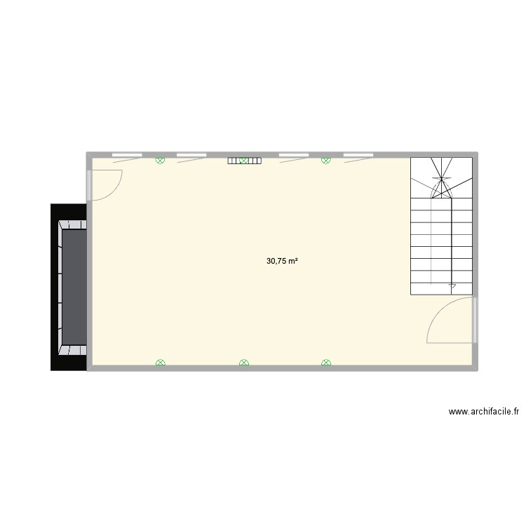 Chantier Cathy. Plan de 1 pièce et 31 m2