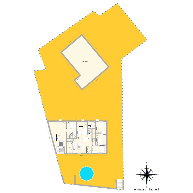 maison Balbigny. Plan de 13 pièces et 273 m2