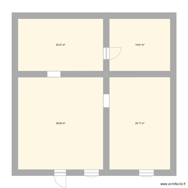 plan dessous. Plan de 4 pièces et 97 m2