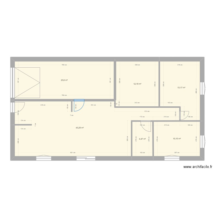 stmarcel. Plan de 6 pièces et 107 m2