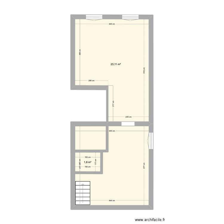 Plan nu apartment Toulon. Plan de 4 pièces et 49 m2