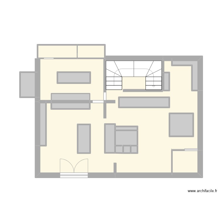 magasin. Plan de 20 pièces et 52 m2