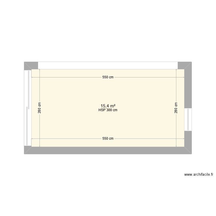 erp. Plan de 1 pièce et 15 m2