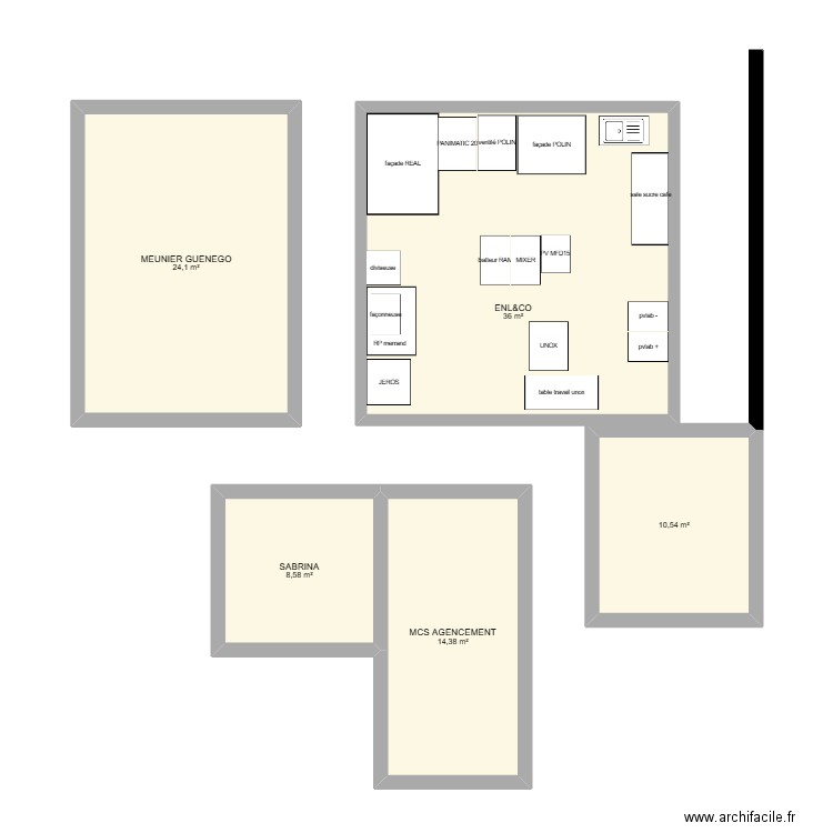 plan salon v1. Plan de 5 pièces et 94 m2