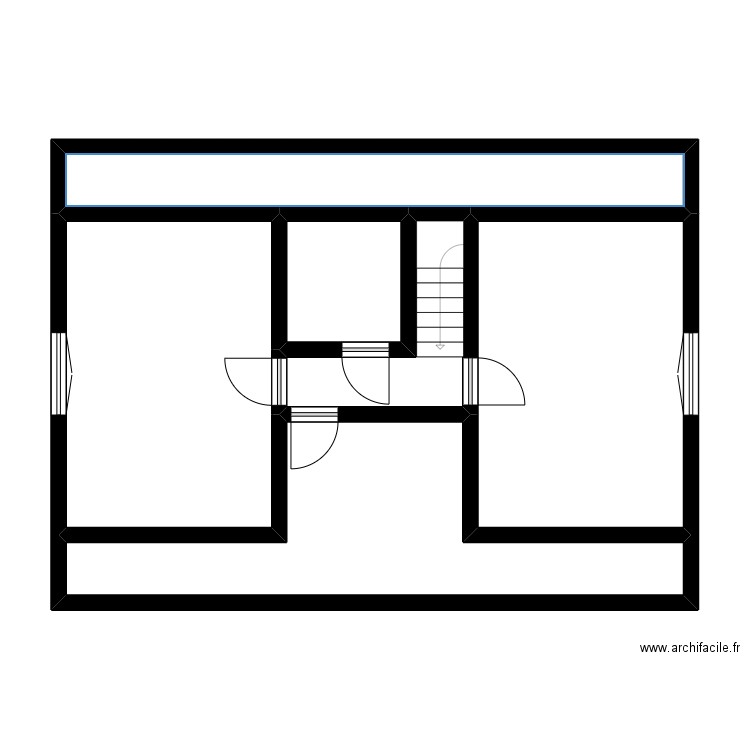 Étage. Plan de 6 pièces et 70 m2