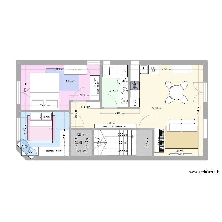 BOSCH I LABRUS V2. Plan de 6 pièces et 59 m2