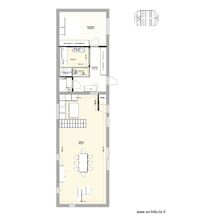 projet Léo et Juju saint pont . Plan de 5 pièces et 83 m2