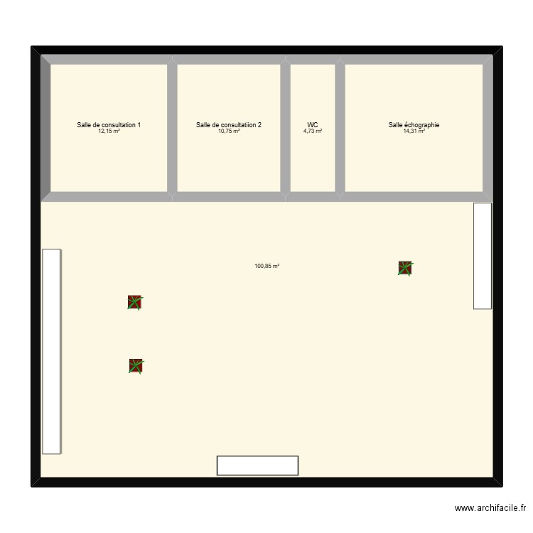 Accueil. Plan de 5 pièces et 196 m2