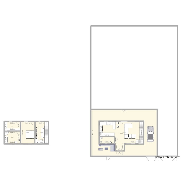 HOME. Plan de 6 pièces et 262 m2