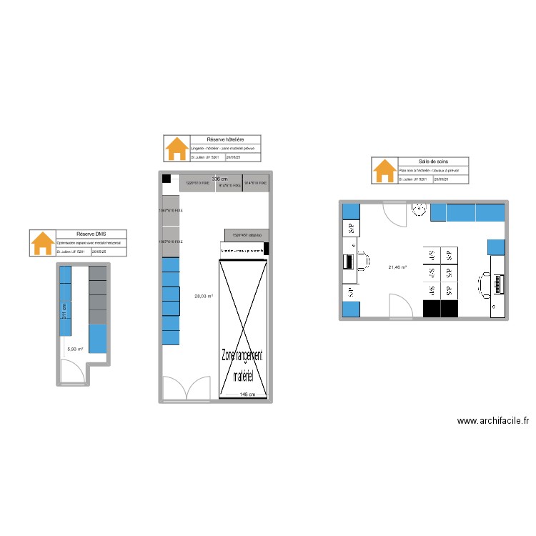 5201. Plan de 3 pièces et 55 m2