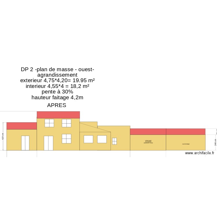 DP2- plan de masse -OUEST-  ensemble batiments. Plan de 0 pièce et 0 m2