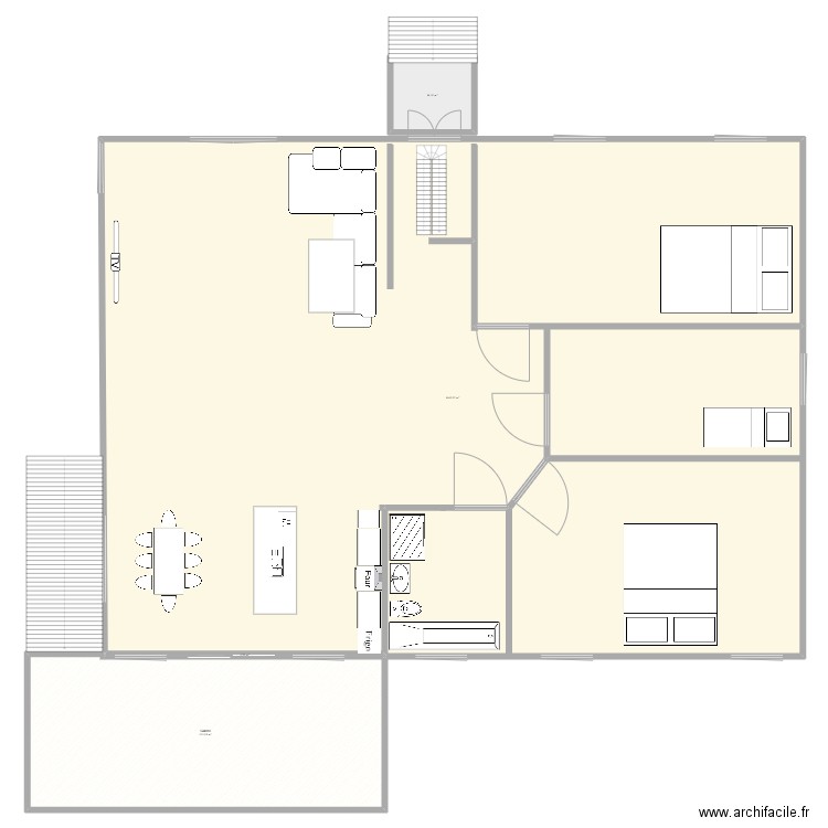 maison. Plan de 4 pièces et 1335 m2