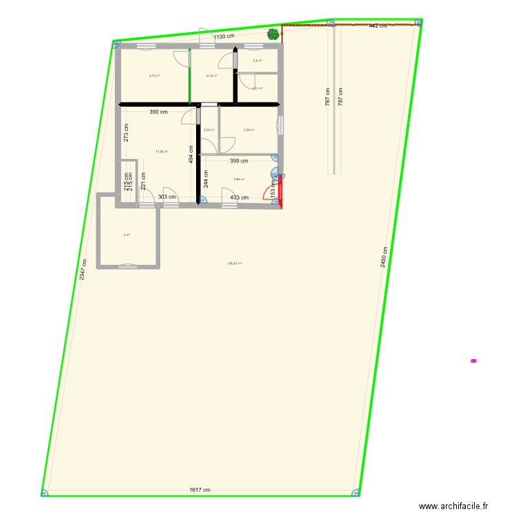 projet plan 3. Plan de 11 pièces et 448 m2