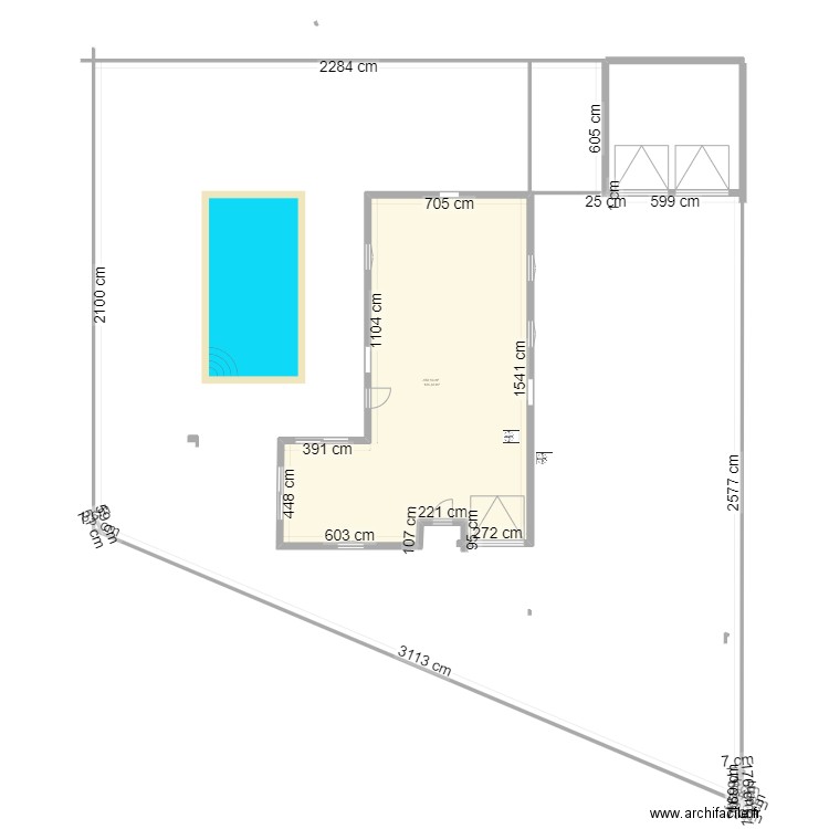 les lathieres. Plan de 2 pièces et 876 m2