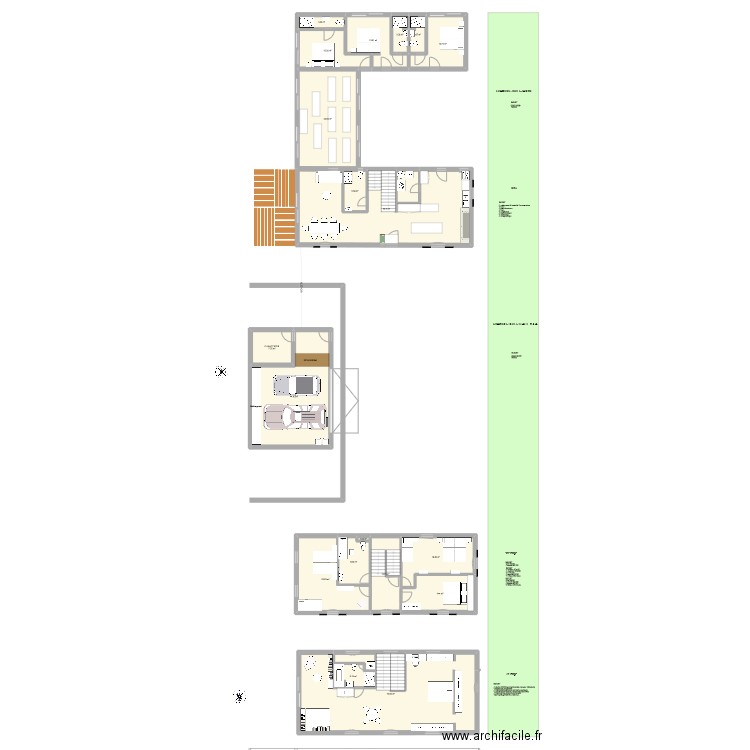 Maison Fichous ma version. Plan de 19 pièces et 361 m2