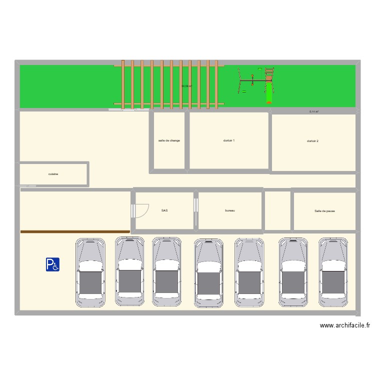 version1. Plan de 9 pièces et 268 m2