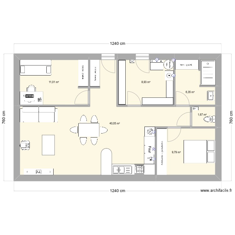 Isa_NM2. Plan de 6 pièces et 78 m2