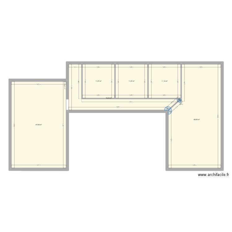 alex EXISTANT projet. Plan de 6 pièces et 147 m2